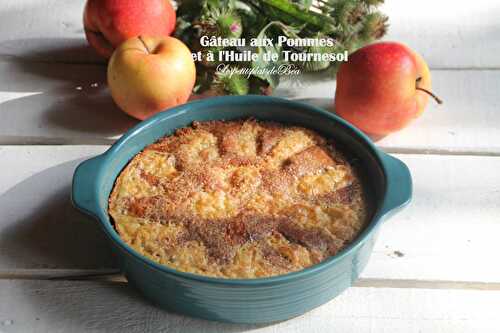 Gâteau aux pommes et à l'huile de tournesol