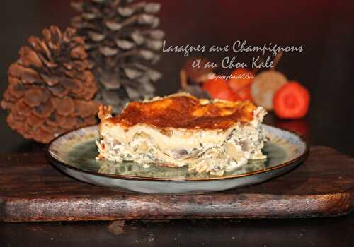 Lasagnes aux champignons et chou kale