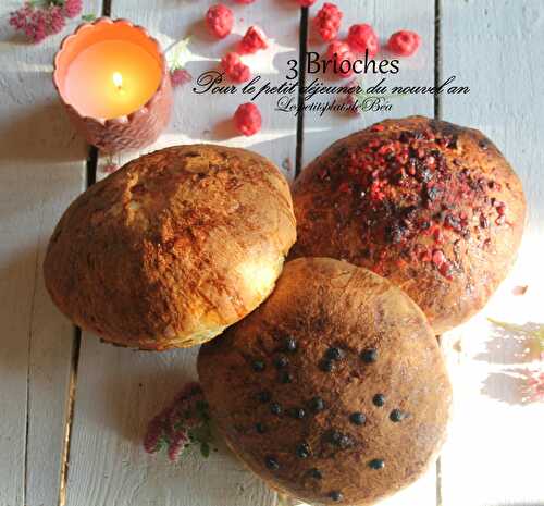 3 brioches pour le petit déjeuner du nouvel an