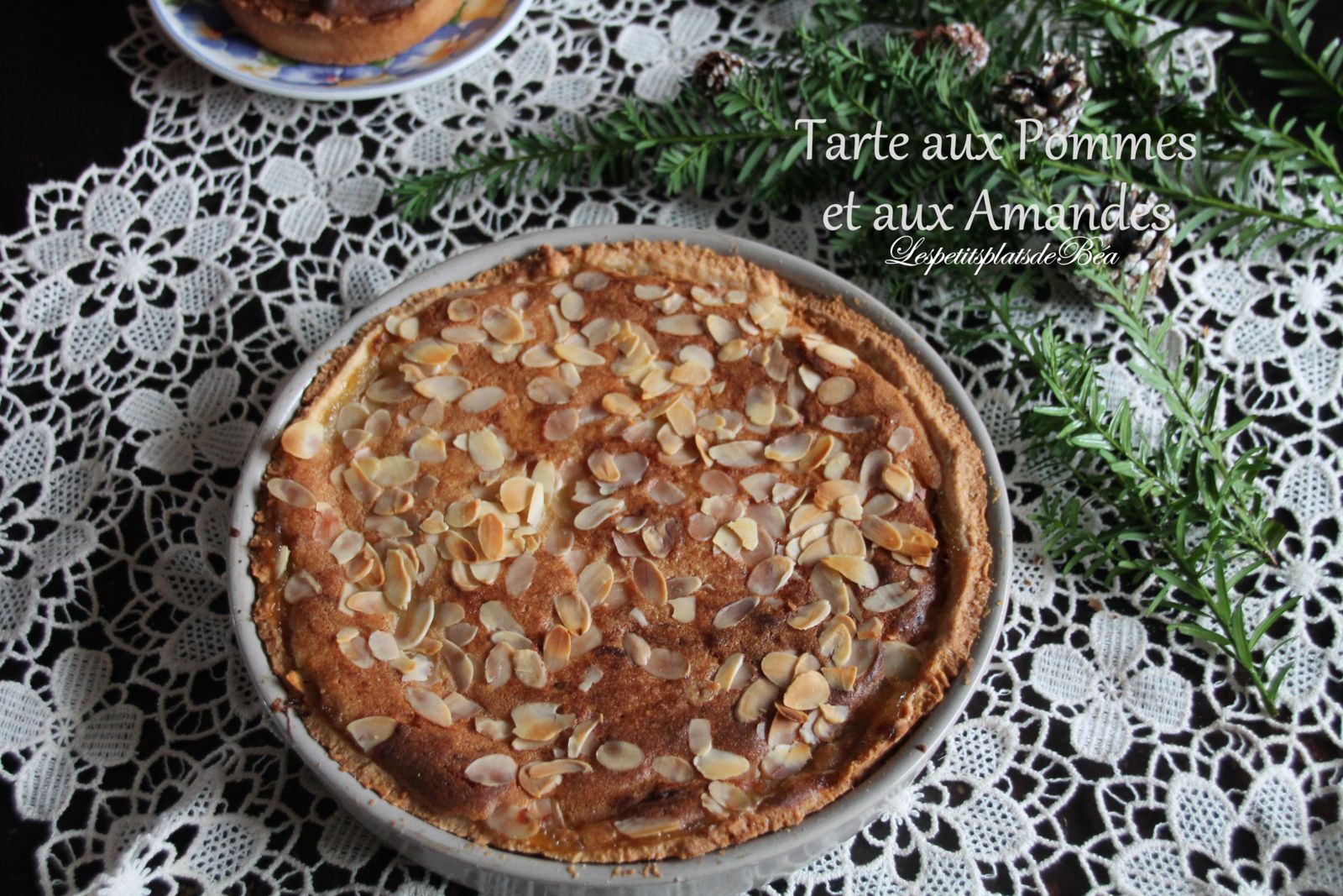 Tarte aux pommes et aux amandes