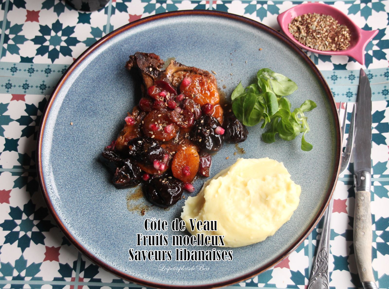 Côte de veau aux saveurs libanaises et fruits moelleux