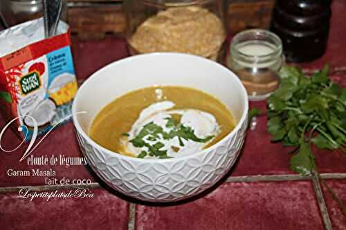 Velouté de légumes au garam masala et lait de coco