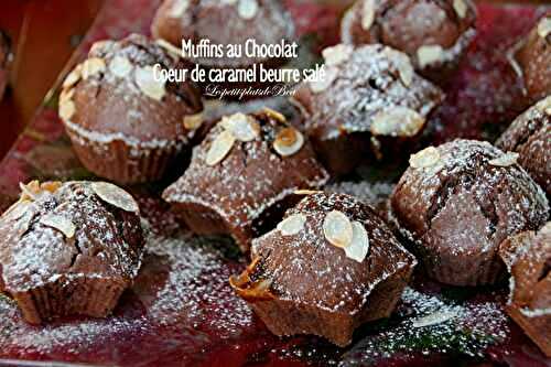 Muffins au chocolat coeur de caramel beurre salé