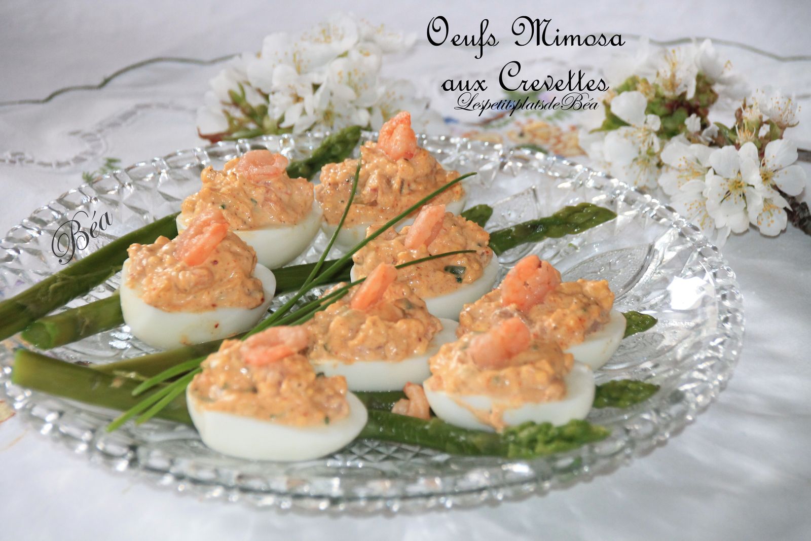 Oeufs mimosa aux crevettes