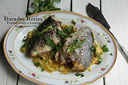 Dorades rôties et fenouil confit à l'orange