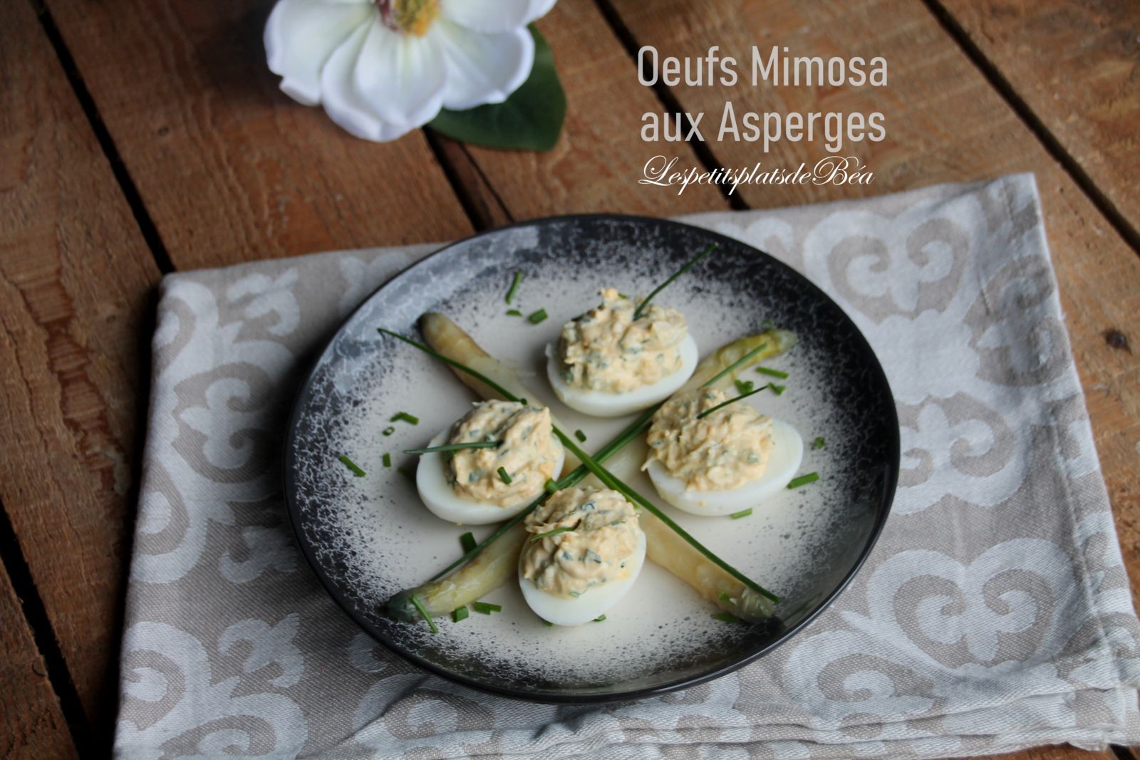 Oeufs mimosa aux asperges