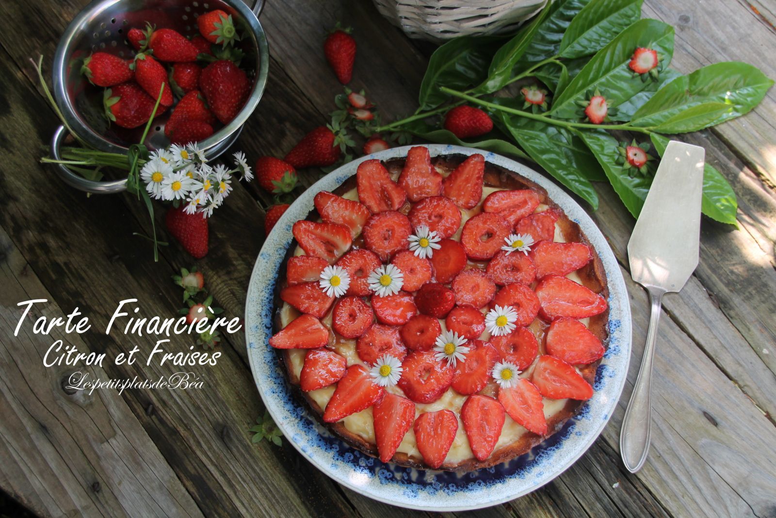 Tarte financière au citron et aux fraises