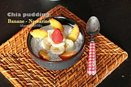 Chia pudding banane et nectarine