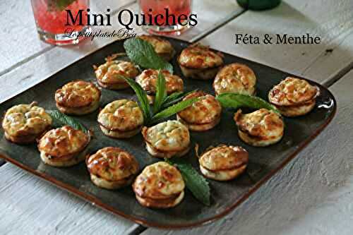 Mini quiches sans pâte féta et menthe