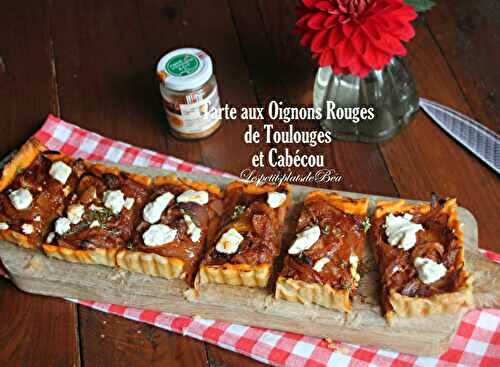 Tarte à l'oignon rouge de Toulouges et cabécou