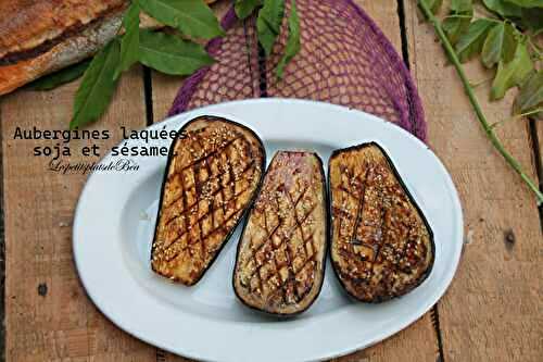 Aubergines laquées au soja et au sésame