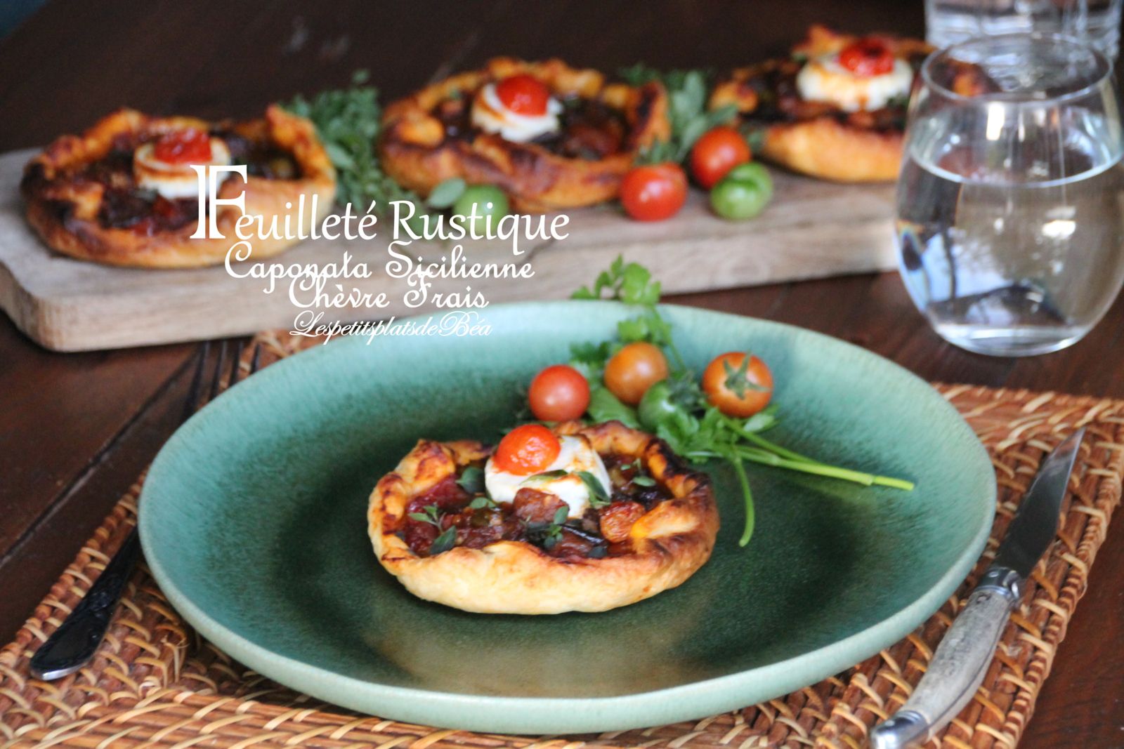 Feuilleté rustique à la caponata sicilienne et chèvre frais - balade sicilienne