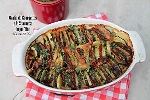 Gratin de courgettes à la scarmoza façon tian