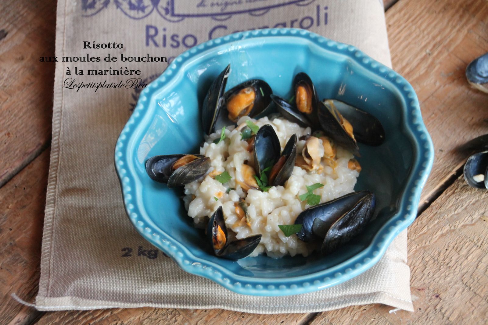 Risotto aux moules de bouchot à la marinière - balade sur la côte d'opale