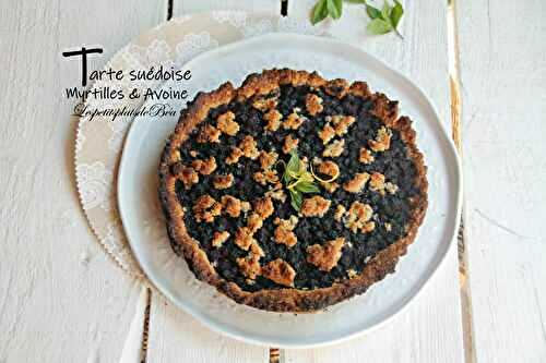 Tarte suédoise aux myrtilles et à l'avoine