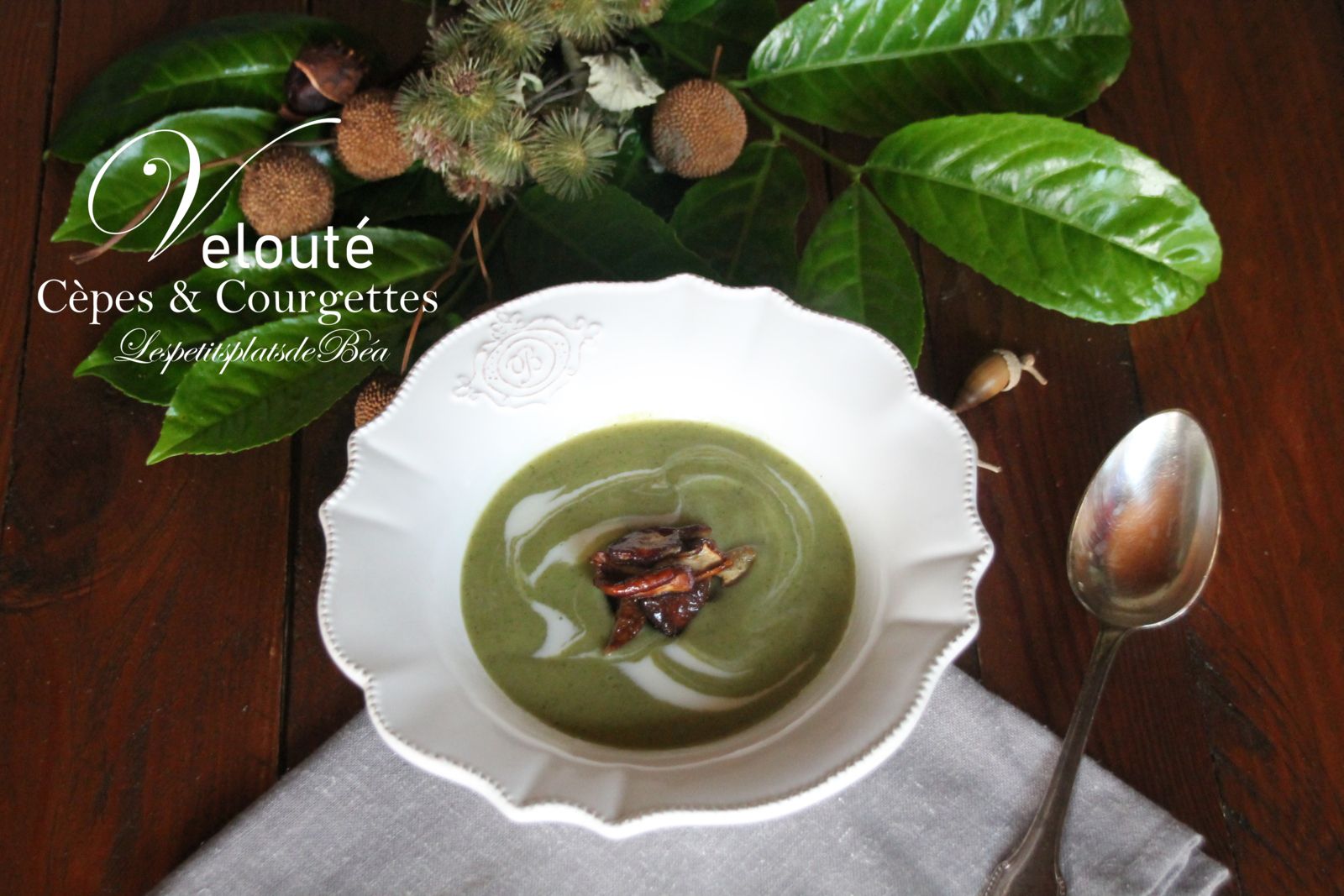 Velouté de cèpes et courgettes