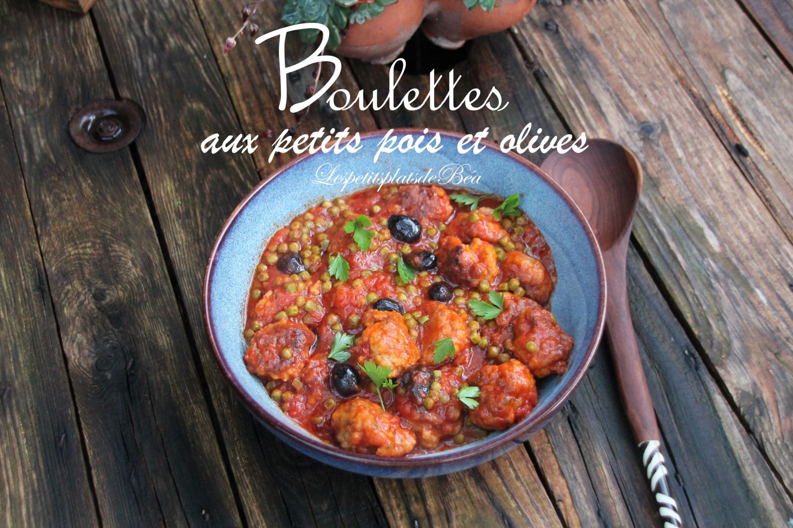 Boulettes aux petits pois et aux olives