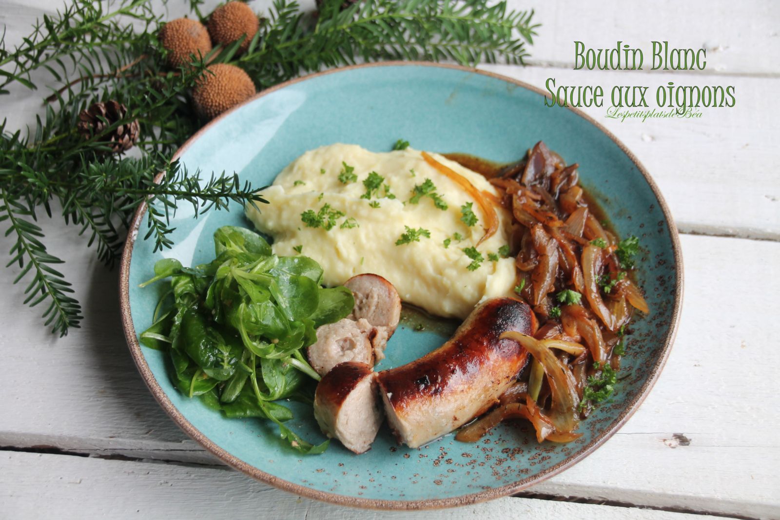 Boudin blanc sauce aux oignons