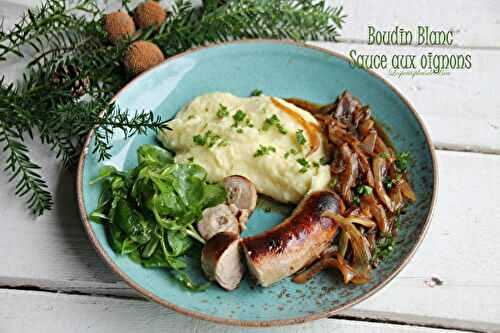 Boudin blanc sauce aux oignons