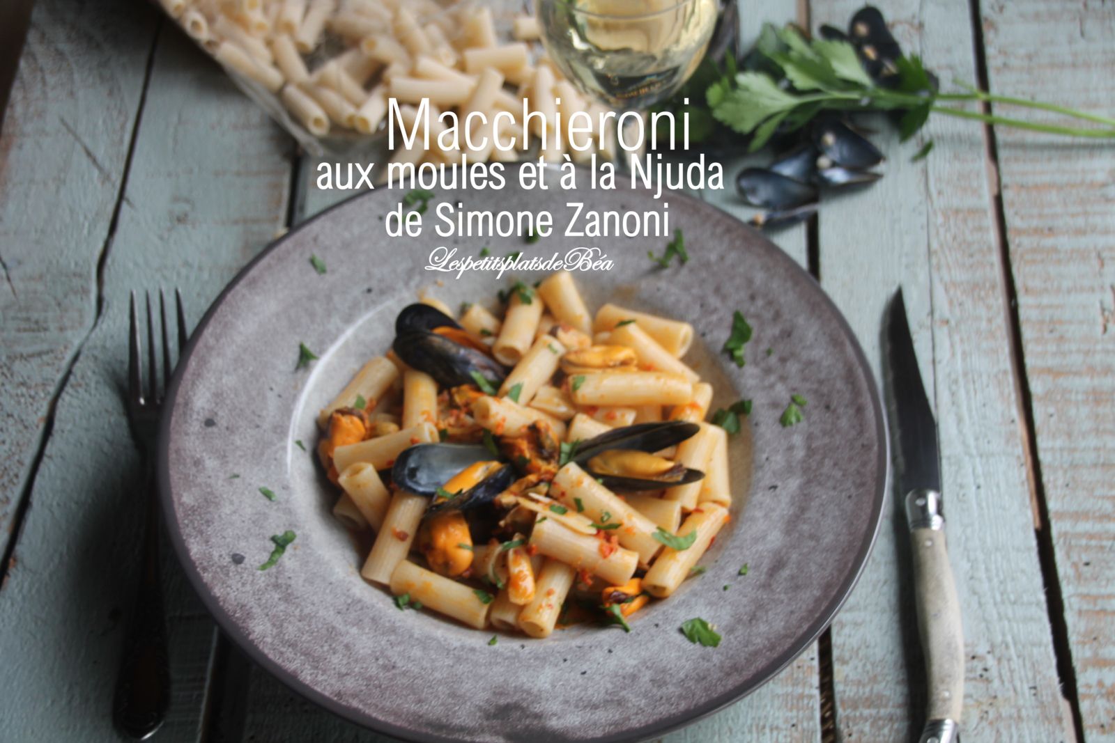 Maccheroni aux moules et à la nduja de Simone Zanoni