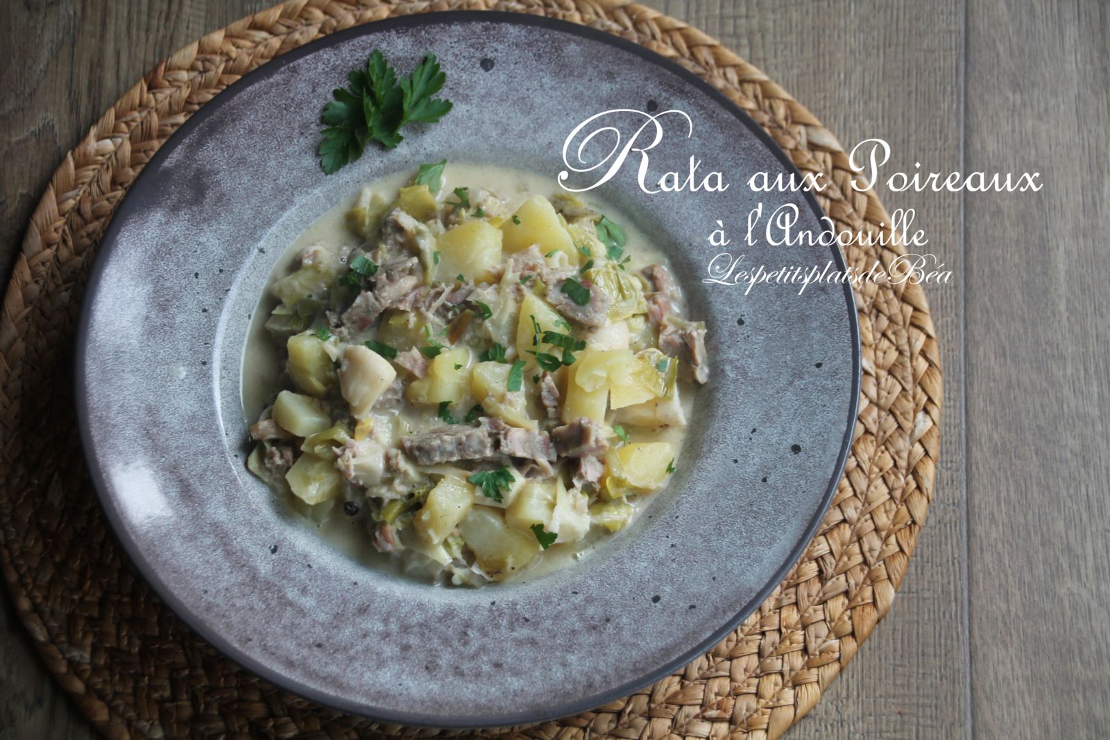 Rata aux poireaux à l'andouille - balade régionale