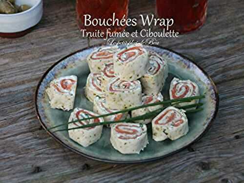 Bouchées wrap à la truite fumée et ciboulette