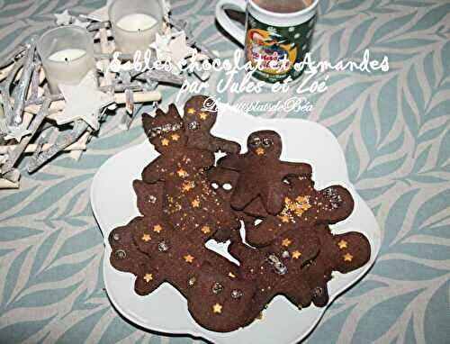 Sablés au chocolat et amandes par Jules et Zoé