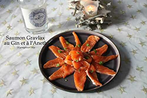 Saumon gravlax au gin et à l'aneth