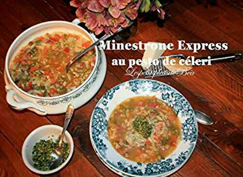 Minestrone express au pesto de céleri