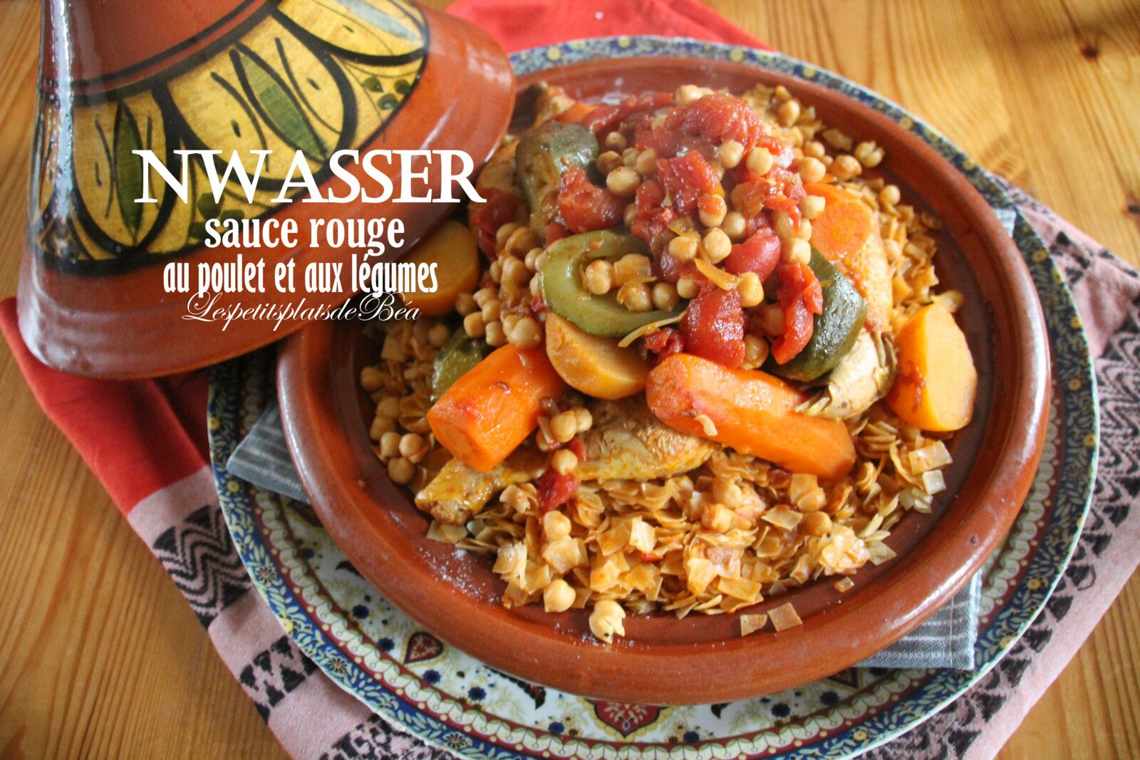 Nwasser sauce rouge au poulet et aux légumes - balade tunisienne à Djerba