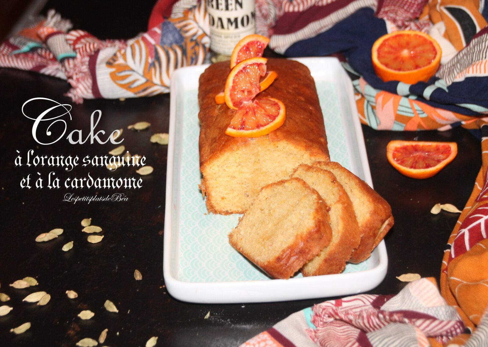 Cake à l'orange sanguine et à la cardamome