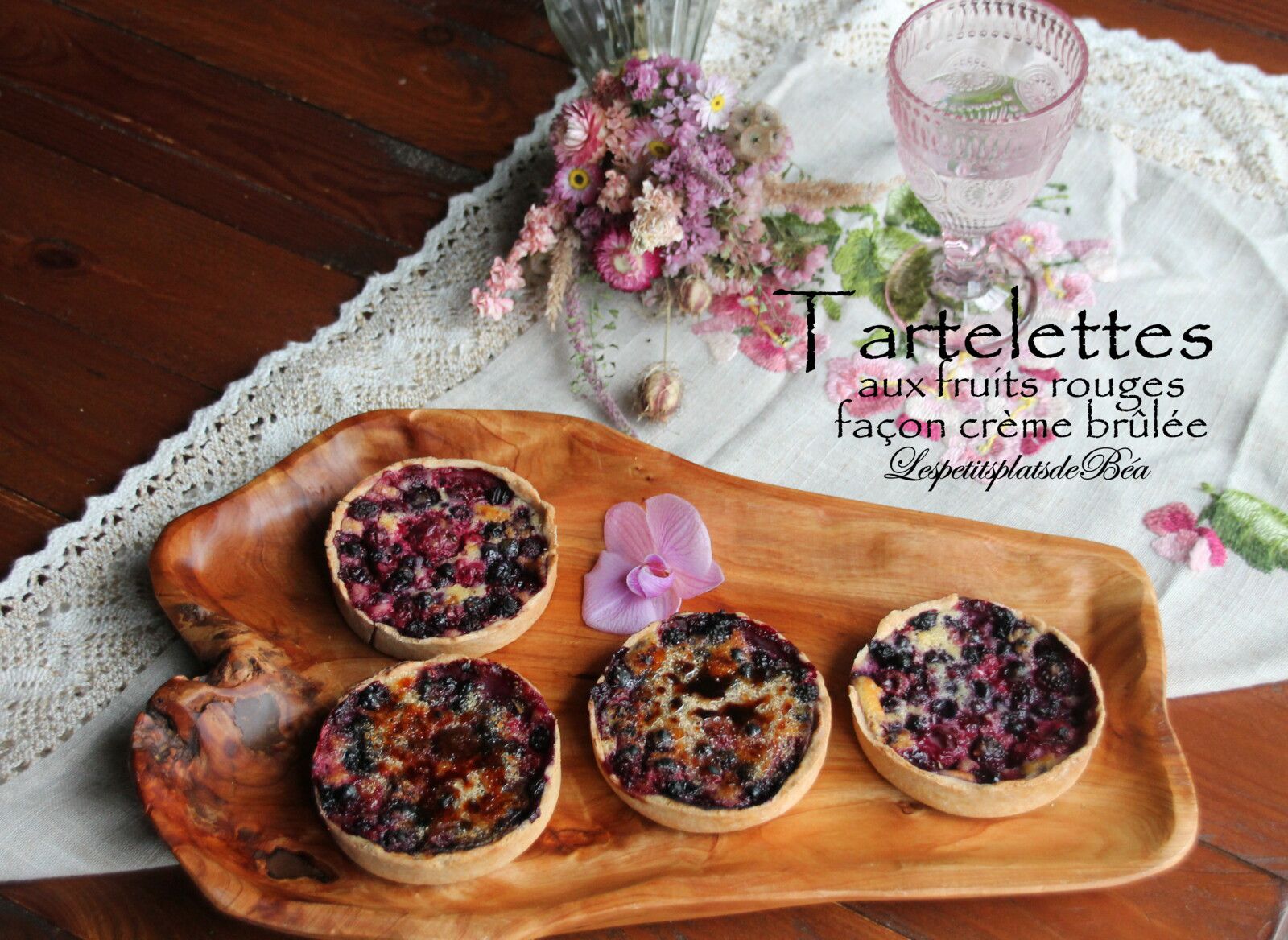 Tartelettes aux fruits rouges façon crème brûlée