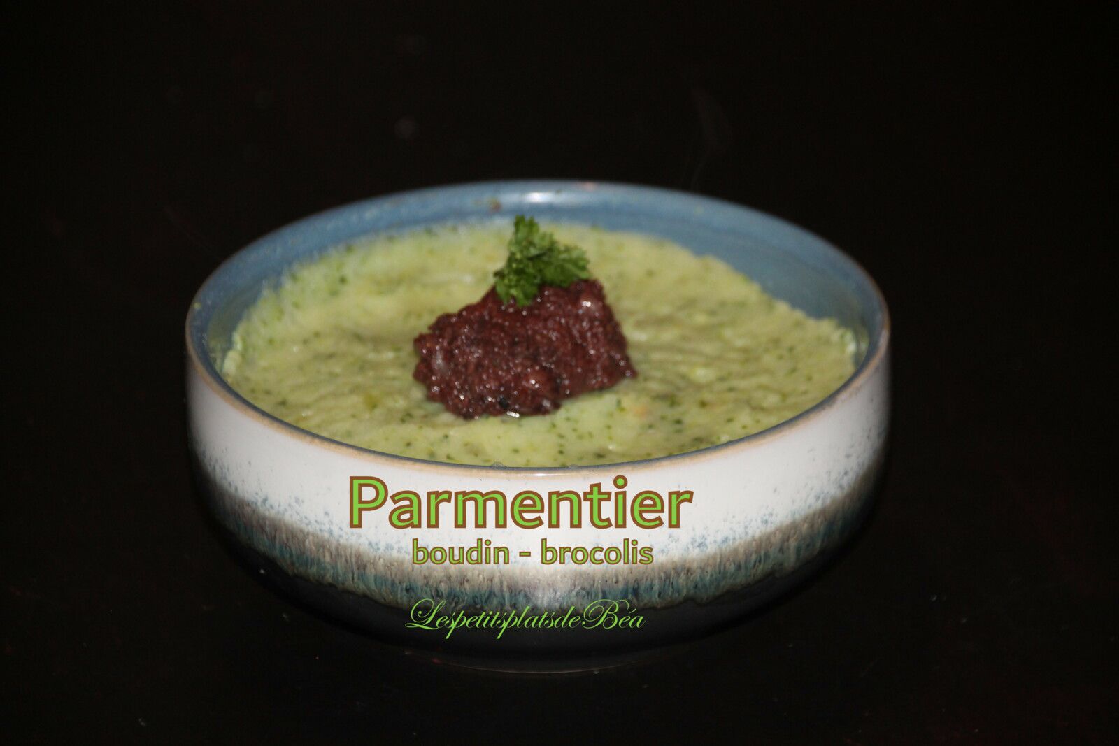 Parmentier boudin et brocoli