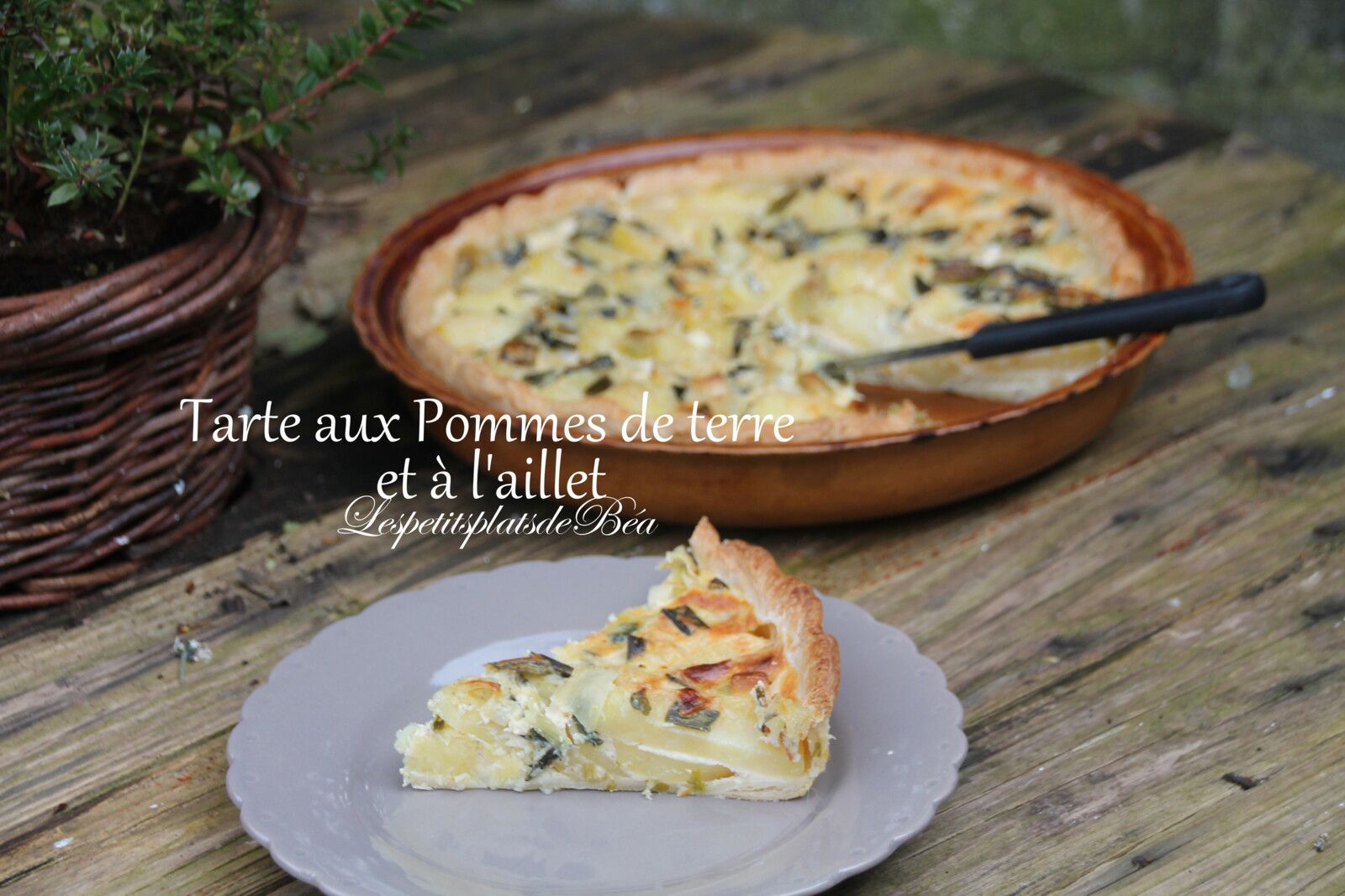 Tarte aux pommes de terre et à l'aillet