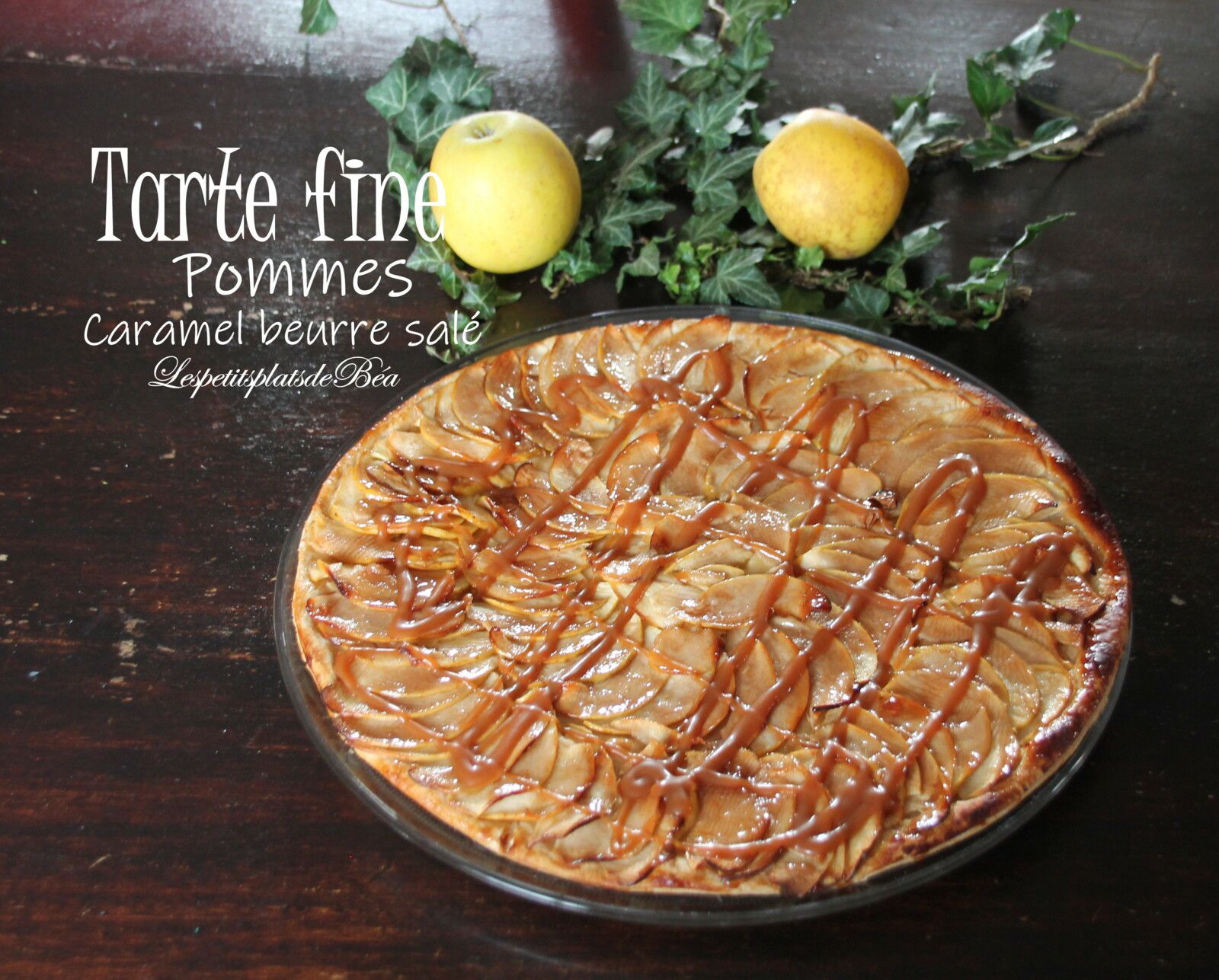 Tarte fine aux pommes et caramel beurre salé