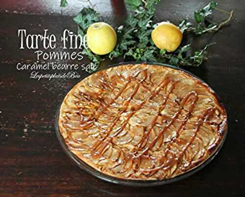 Tarte fine aux pommes et caramel beurre salé