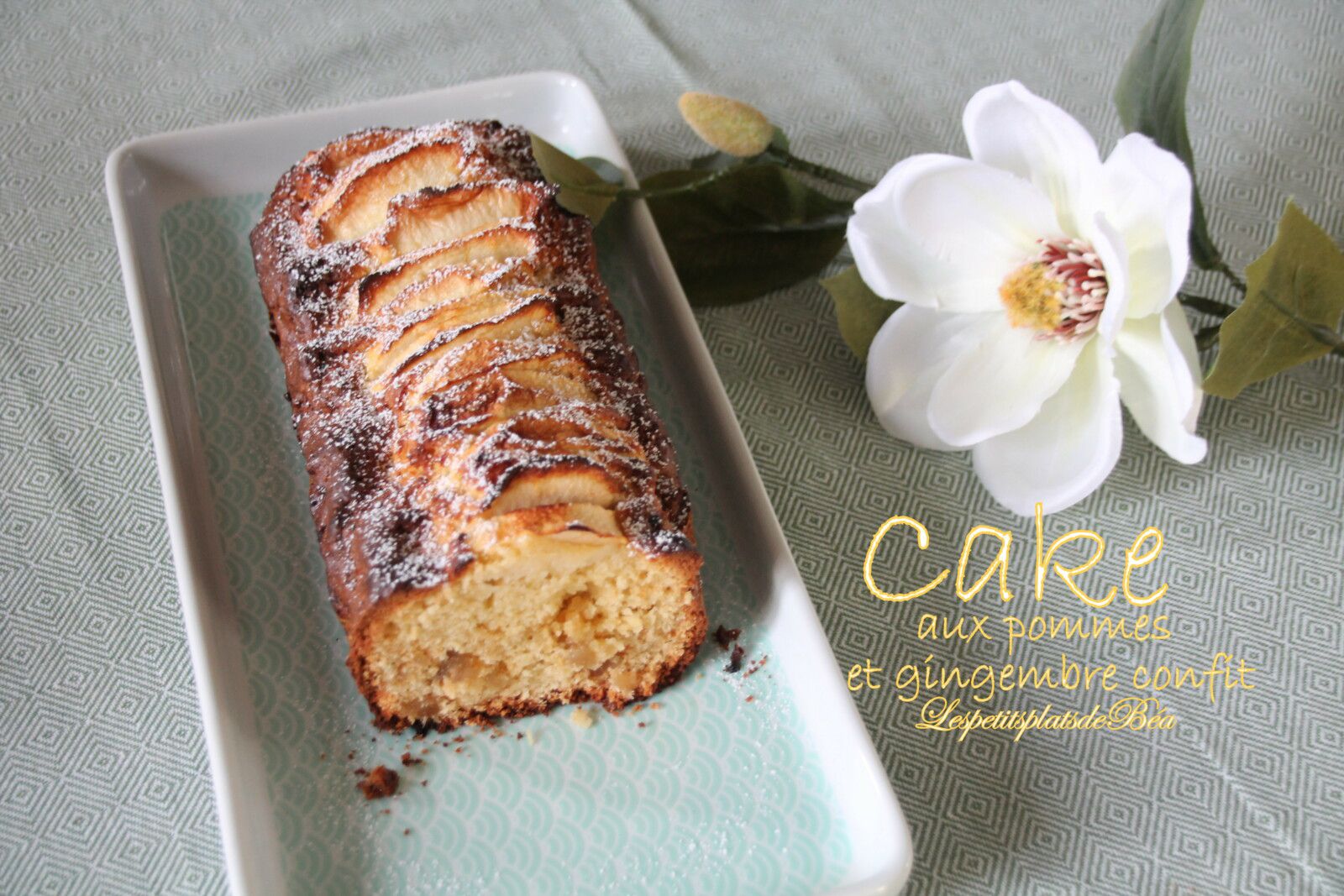 Cake aux pommes et gingembre confit