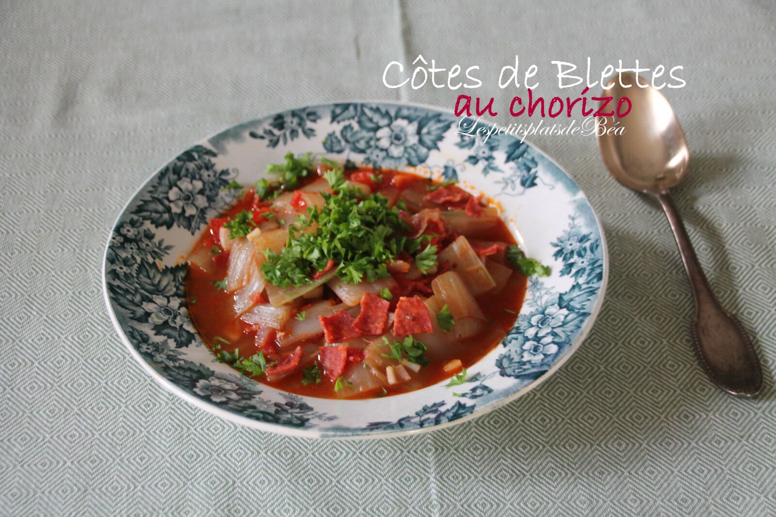 Côtes de blettes au chorizo