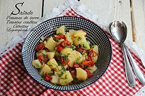 Salade de pommes de terre aux tomates confites