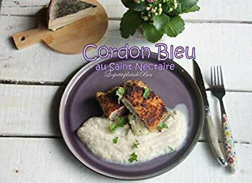 Cordon bleu au Saint Nectaire, crème de chou fleur