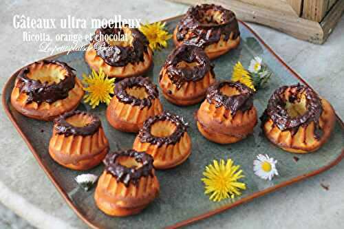 Gâteaux ultra moelleux ricotta, orange et chocolat