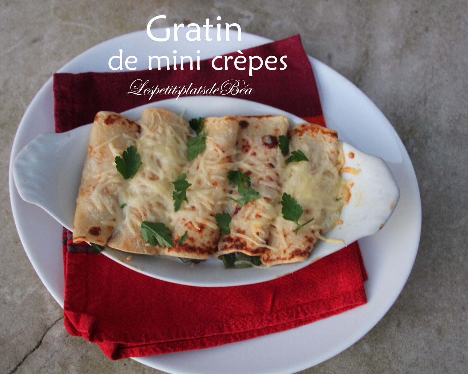 Gratin de mini crèpes