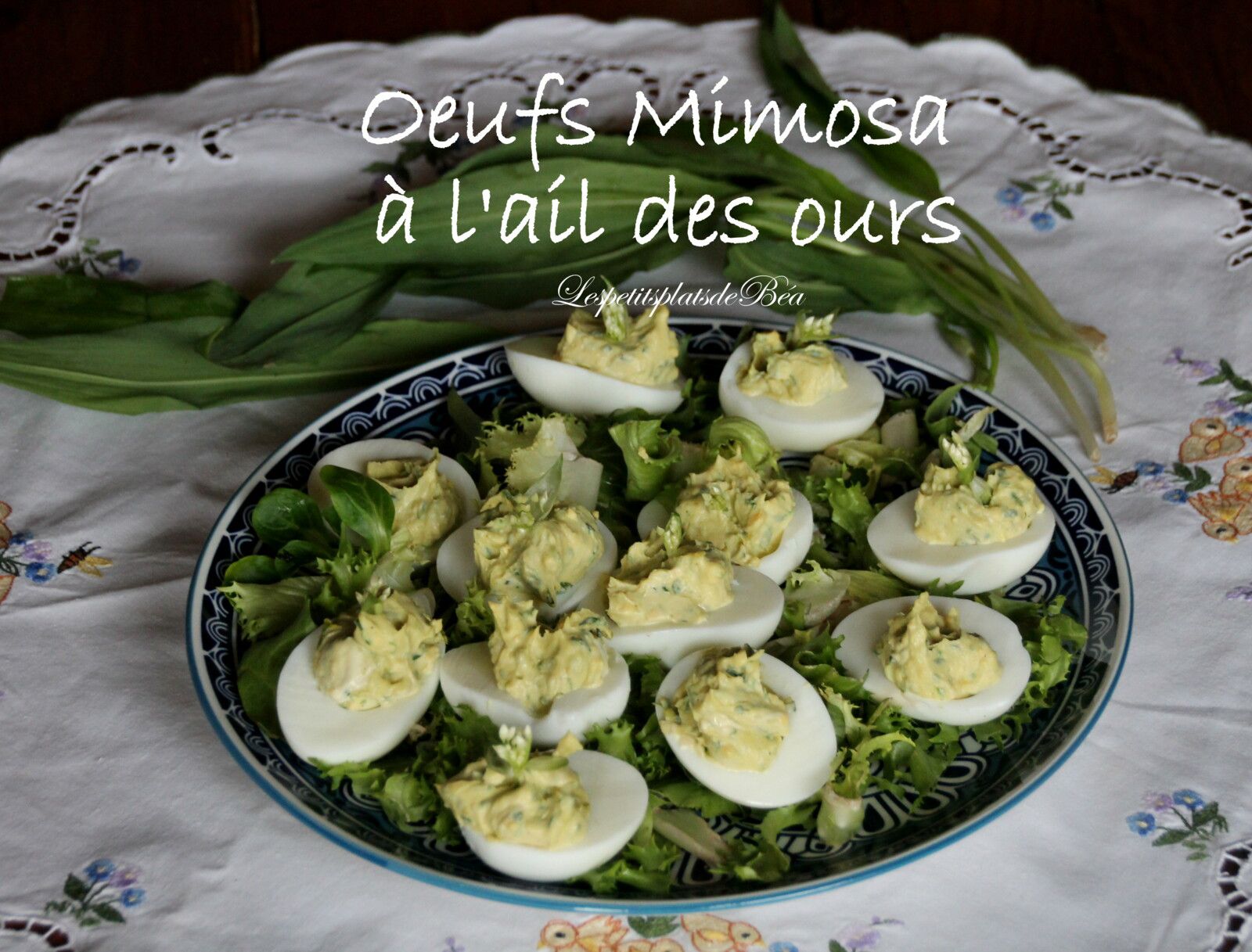Oeufs mimosa à l'ail des ours