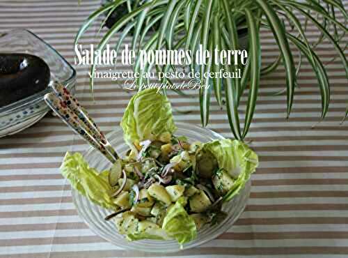 Salade de pommes de terre à la vinaigrette au pesto de cerfeuil