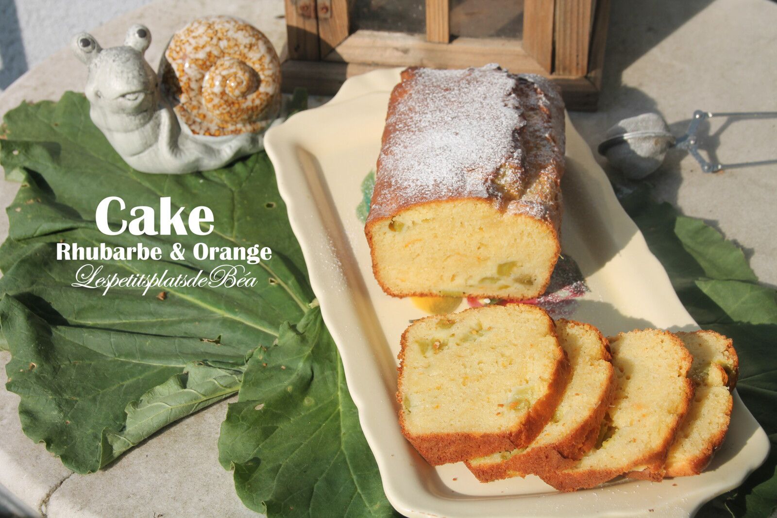 Cake à l'orange et à la rhubarbe