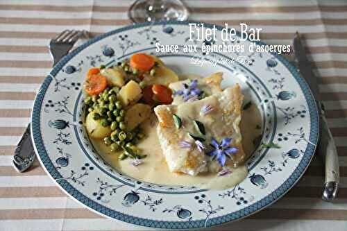 Filet de bar sauce aux épluchures d'asperges