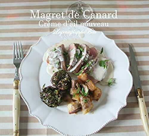 Magret de canard à la crème d'ail nouveau (cuisson au Airfryer)