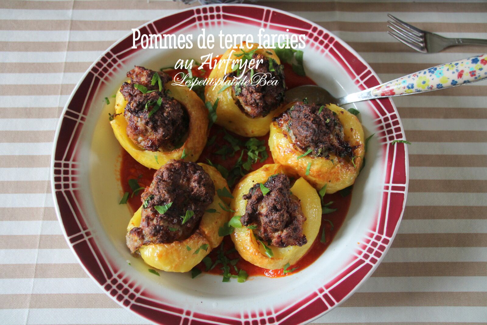 Pommes de terre farcies au Airfryer