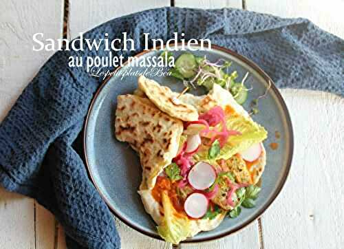 Sandwich indien au poulet massala