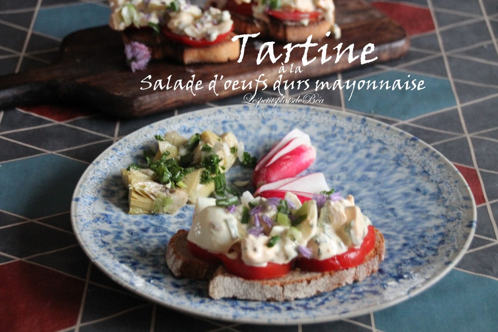 Tartine à la salade d'oeufs durs mayonnaise - balade parisienne